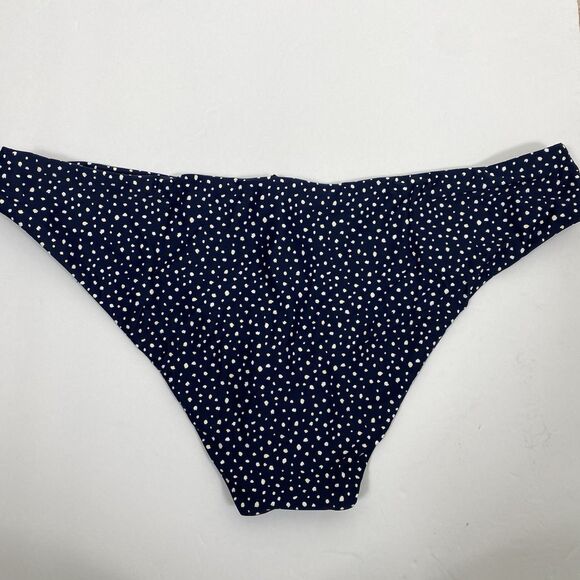 J Crew Hipster bikini bottom dots Retro Sz XXL Navy Blue NWT - Picture 6 of 7